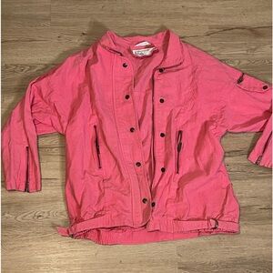 Oversized Fleet Street Pink Moto Jacket